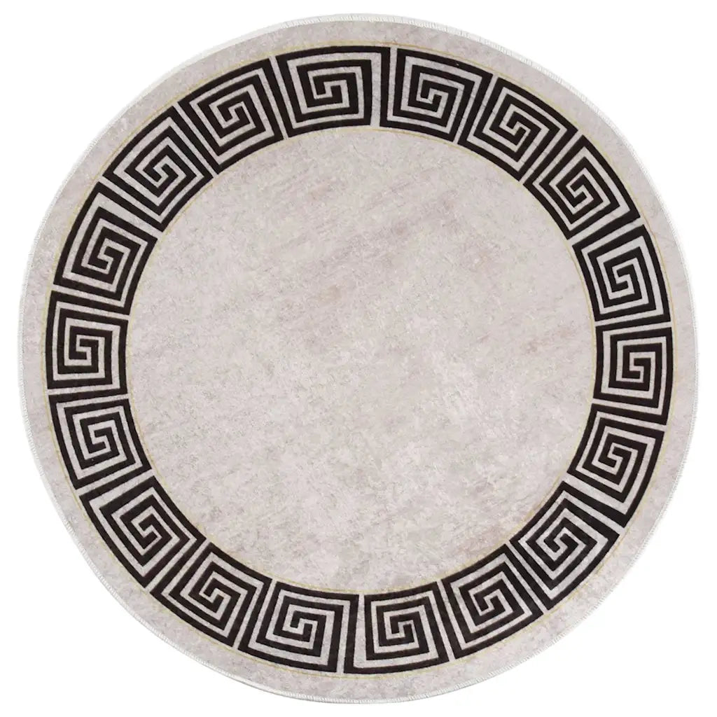 Tappeto Lavabile φ120 cm Beige Chiaro 337951