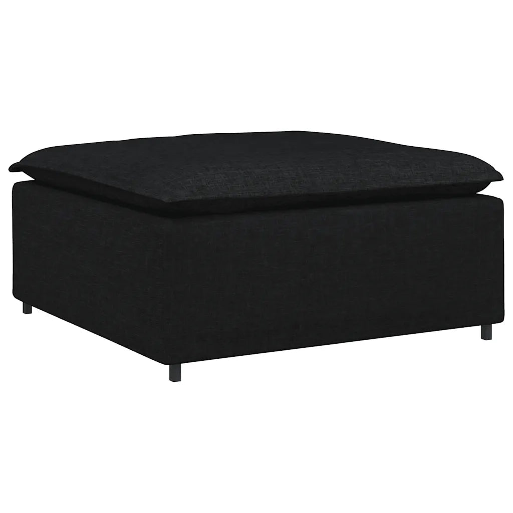 Divano Modulare Poggiapiedi Modulo Nero 100x100x48 cm 4104479