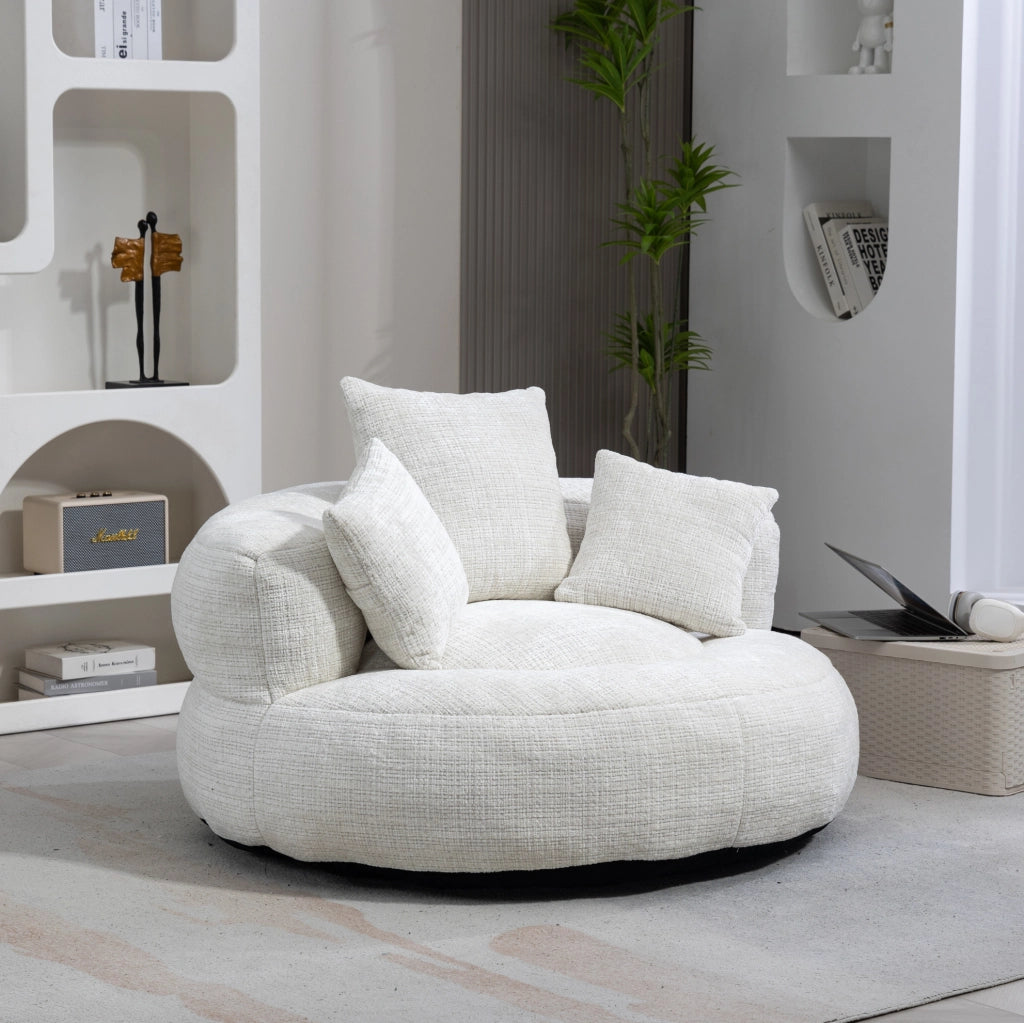 POLTRONA lounge in ciniglia 108x108x52 cm beige