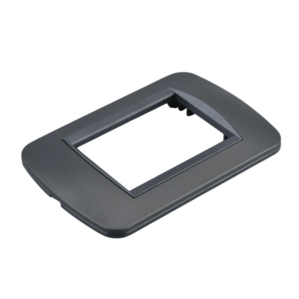 Placca Plastica Ovale MBL 3M Acciaio Scuro Compatibile Bticino Living BLN88307