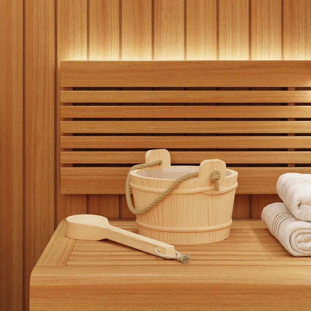 Secchio per Sauna 2 pcs Marrone 42023675