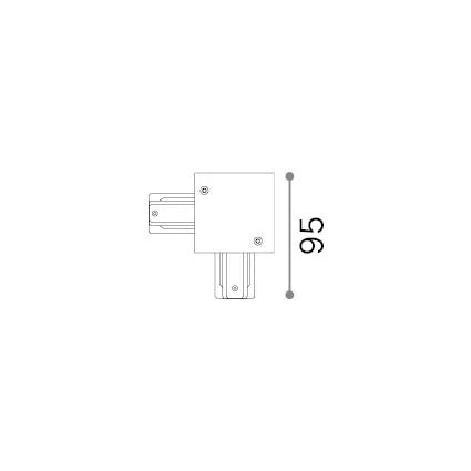 Accessorio Link Collezione LINK Finitura Nero Dimensioni 9.5x9.5x1.8 Ideal Lux