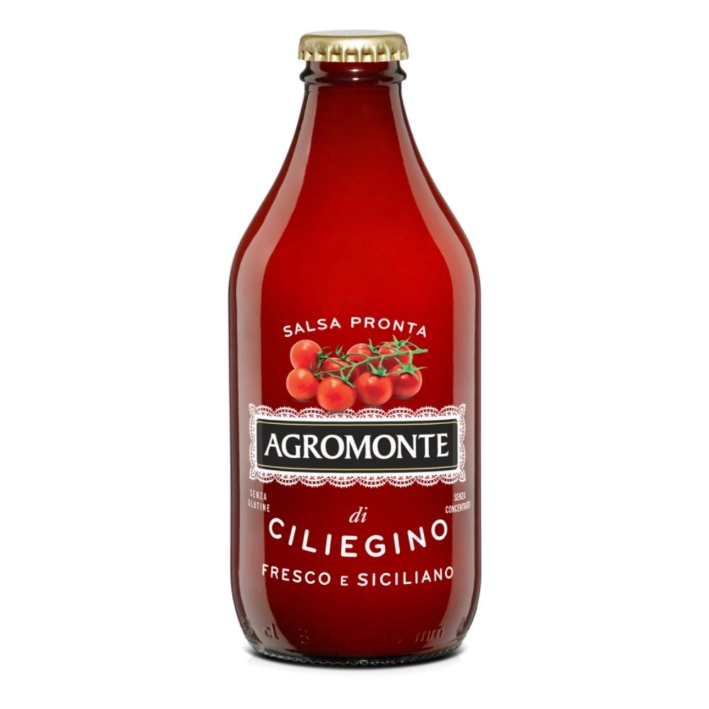 Agromonte salsa pronta di pomodorino ciliegino multipack 4 bottiglie da 330 grammi