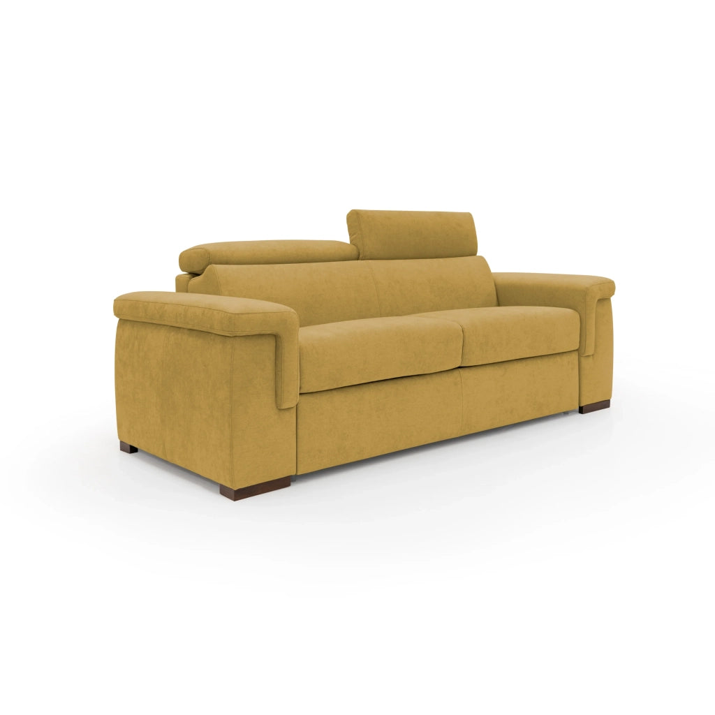Giunone Divano letto mat. H18 200 cm (mat. 120x197 cm) giallo