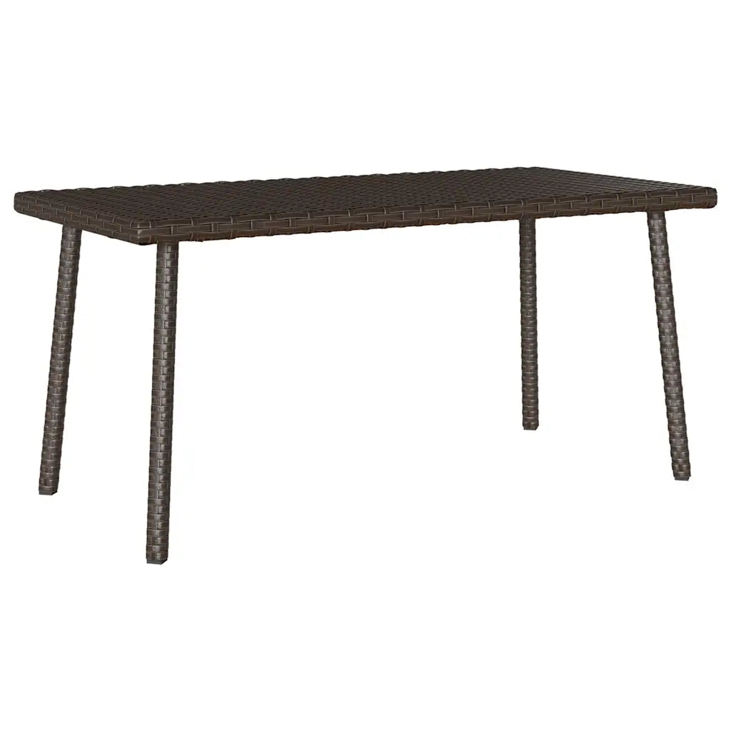 Tavolino-Tavolino da soggiorno-Tavolo Giardino Rettangolare Marrone 80x40x37 cm Polyrattan