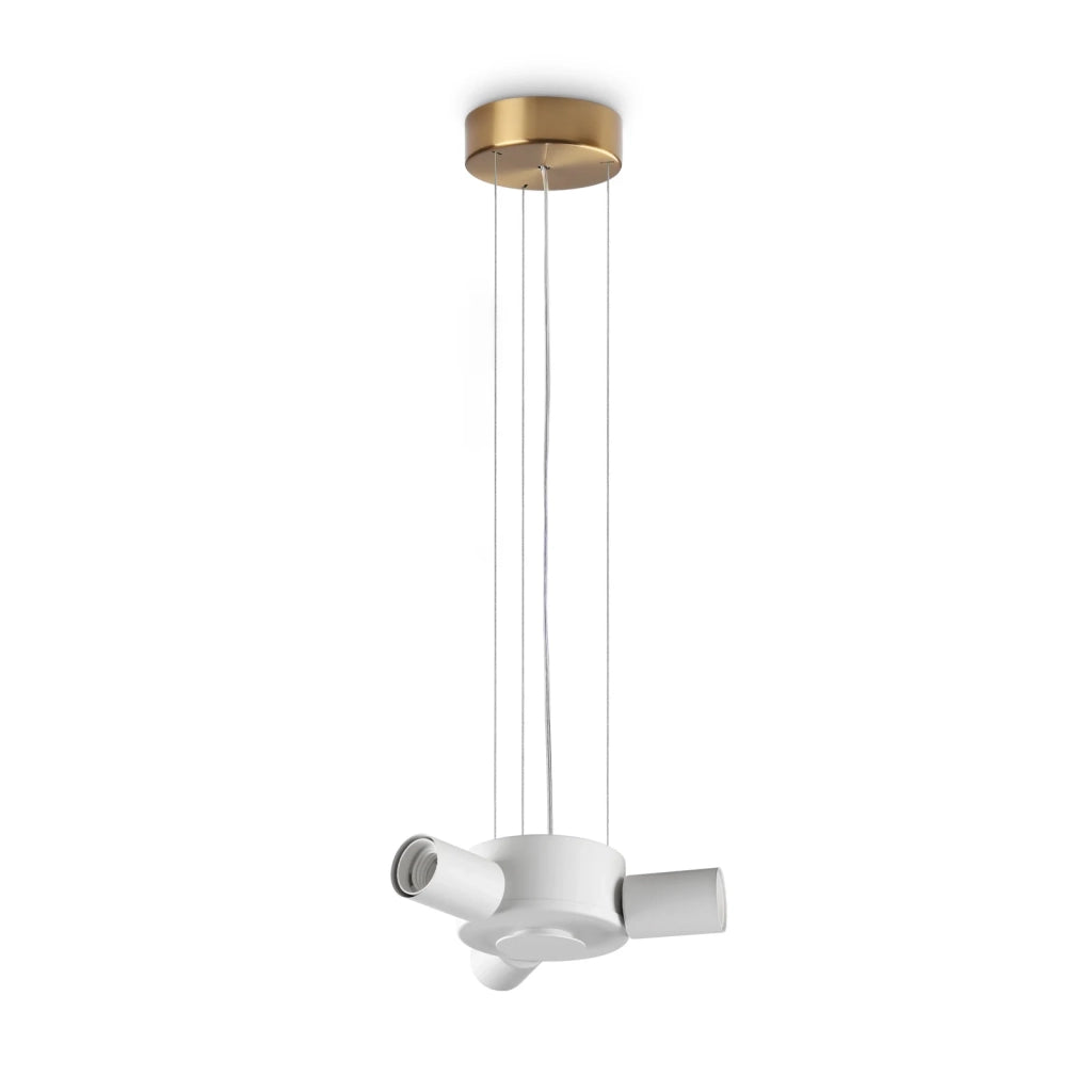 Set Lampada Ideal Lux Collezione SET 3 Luce E27 Finitura Ottone 227 Cm
