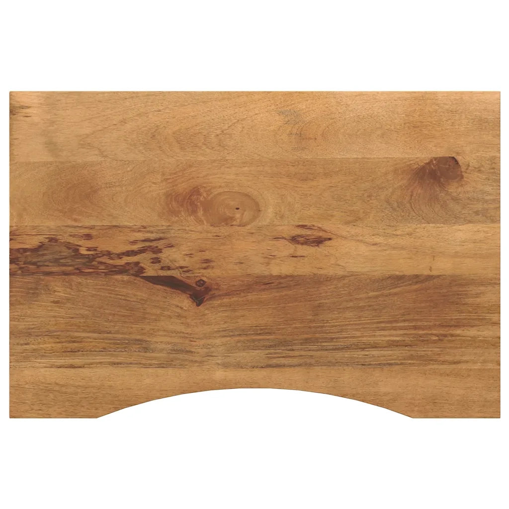 Dessus de bureau avec courbe 100x50x2,5 cm manguier massif brut