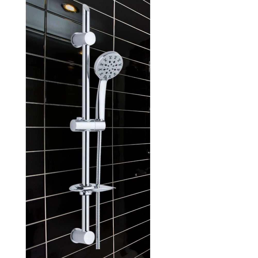 Saliscendi per doccia salvaforo h.72 cm modello drilux con soffione 5 regolazioni