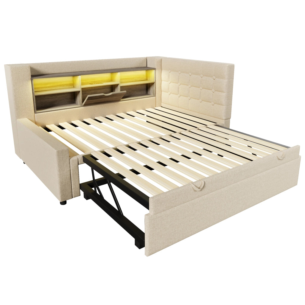 Letto singolo 90x200 cm con letto estraibile 90x190 cm