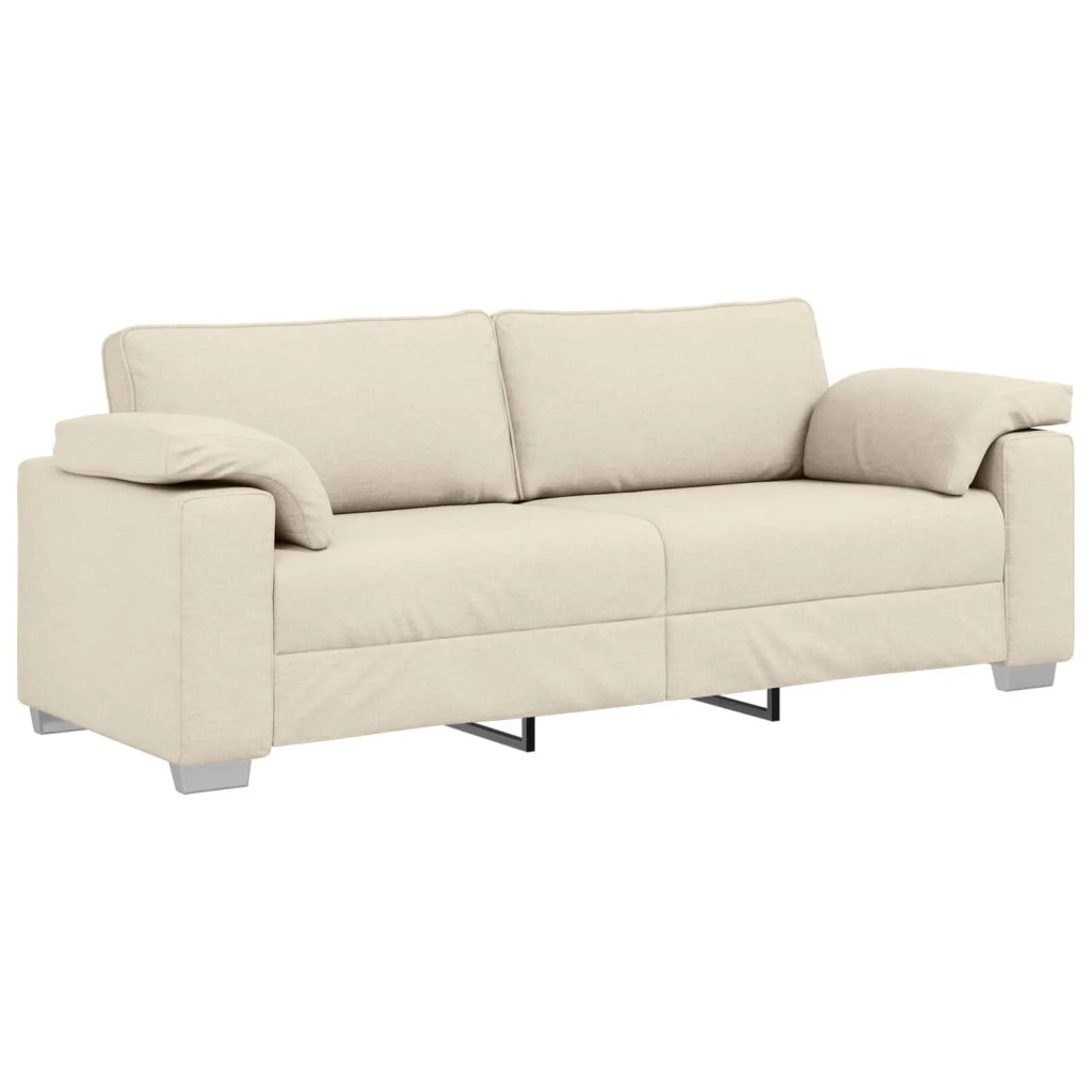 Divano 2 pcs Beige 219 x 80 x 82 cm Tessuto misto lino 3324689