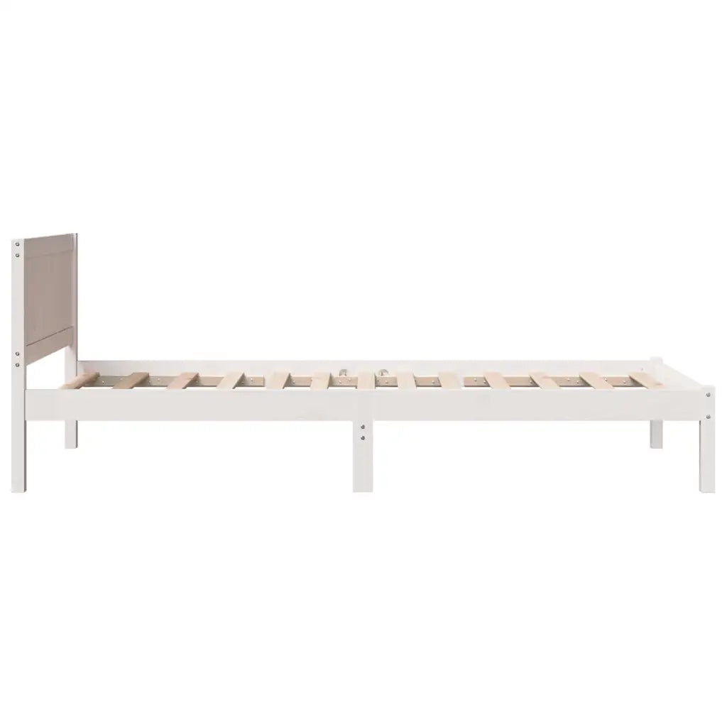 Struttura del letto Bianco 80 x 200 cm Legno massello di pino 872204