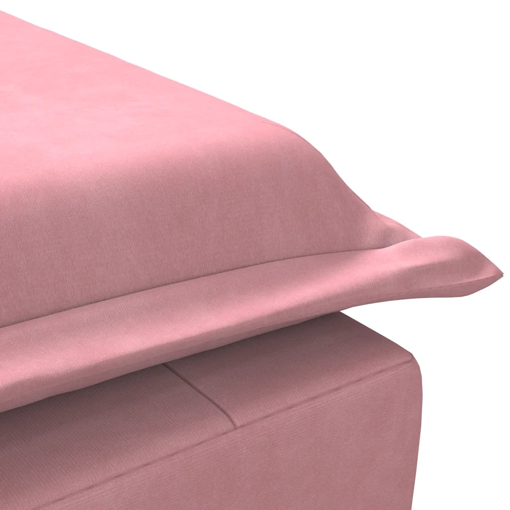 Chaise Longue Massaggi con Cuscino Rosa in Velluto 379453