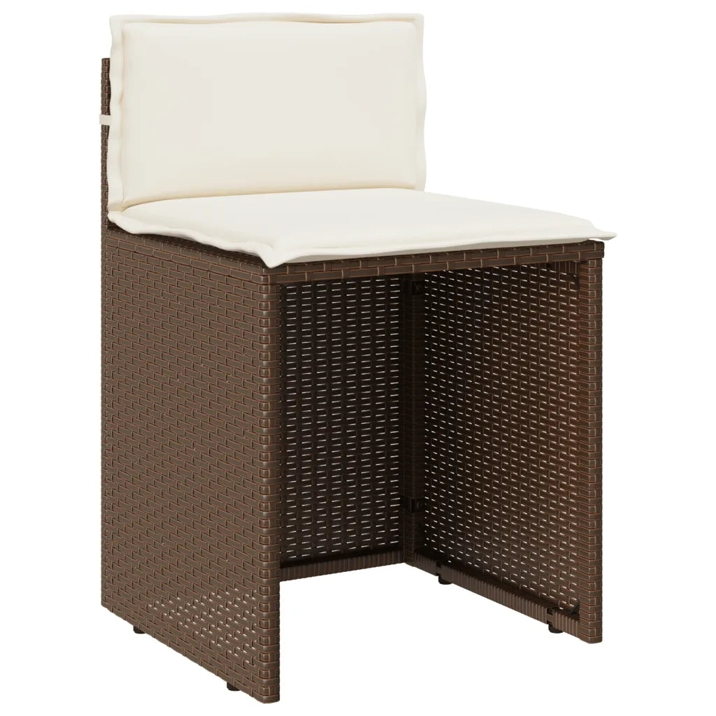 Set Bistrò 3 pz con Cuscini Marrone in Polyrattan 4003870
