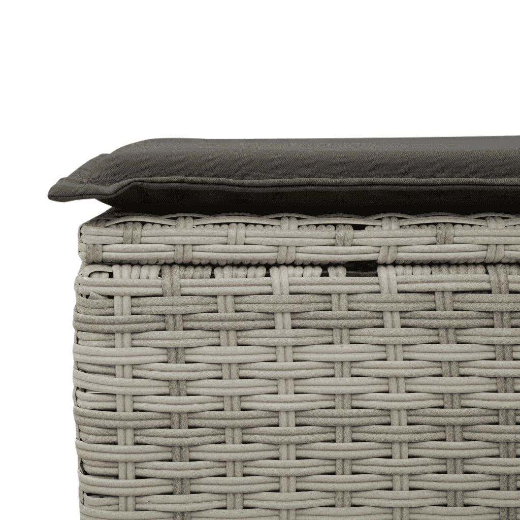 Set Divano da Giardino 5pz con Cuscini Grigio Chiaro Polyrattan 3252229