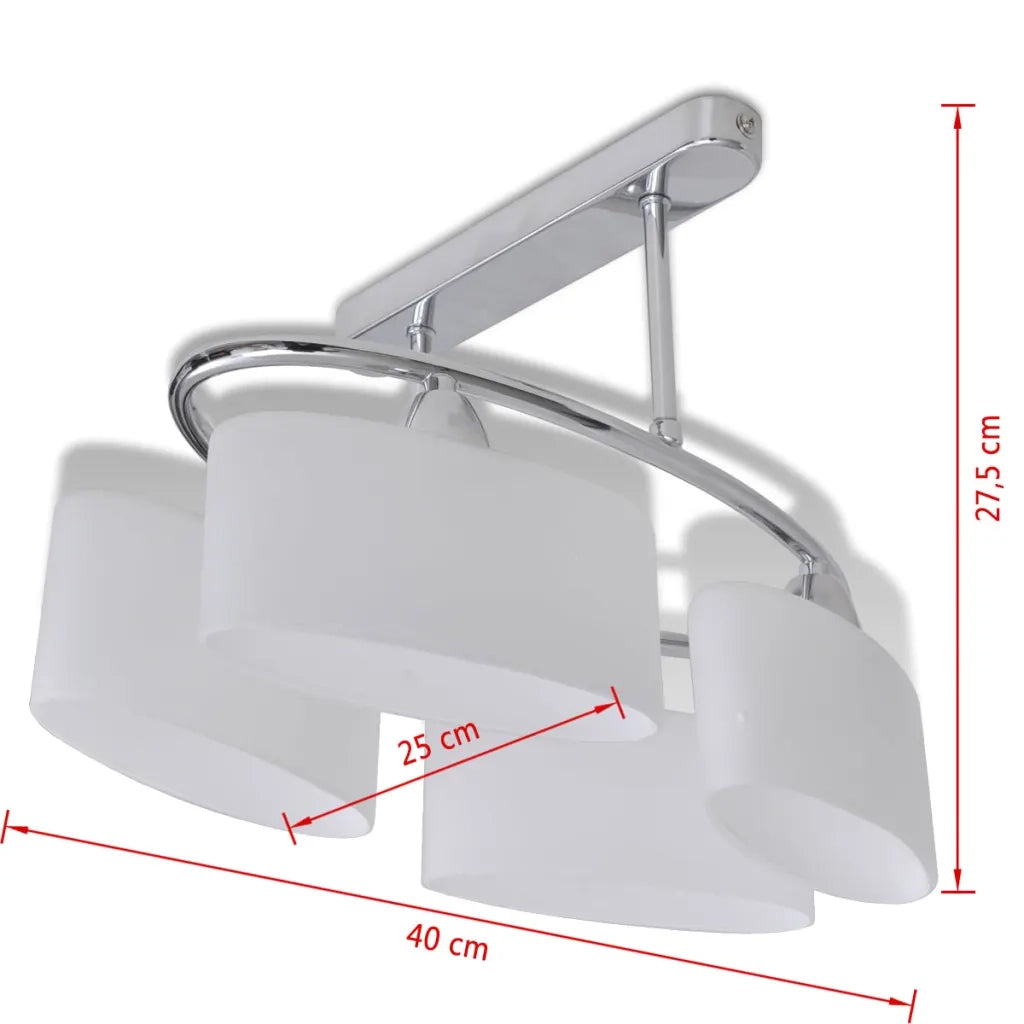 Plafoniera moderna 400 x 250 x 275 mm design contemporaneo atmosfera accogliente in metallo cromato 02_0046240
