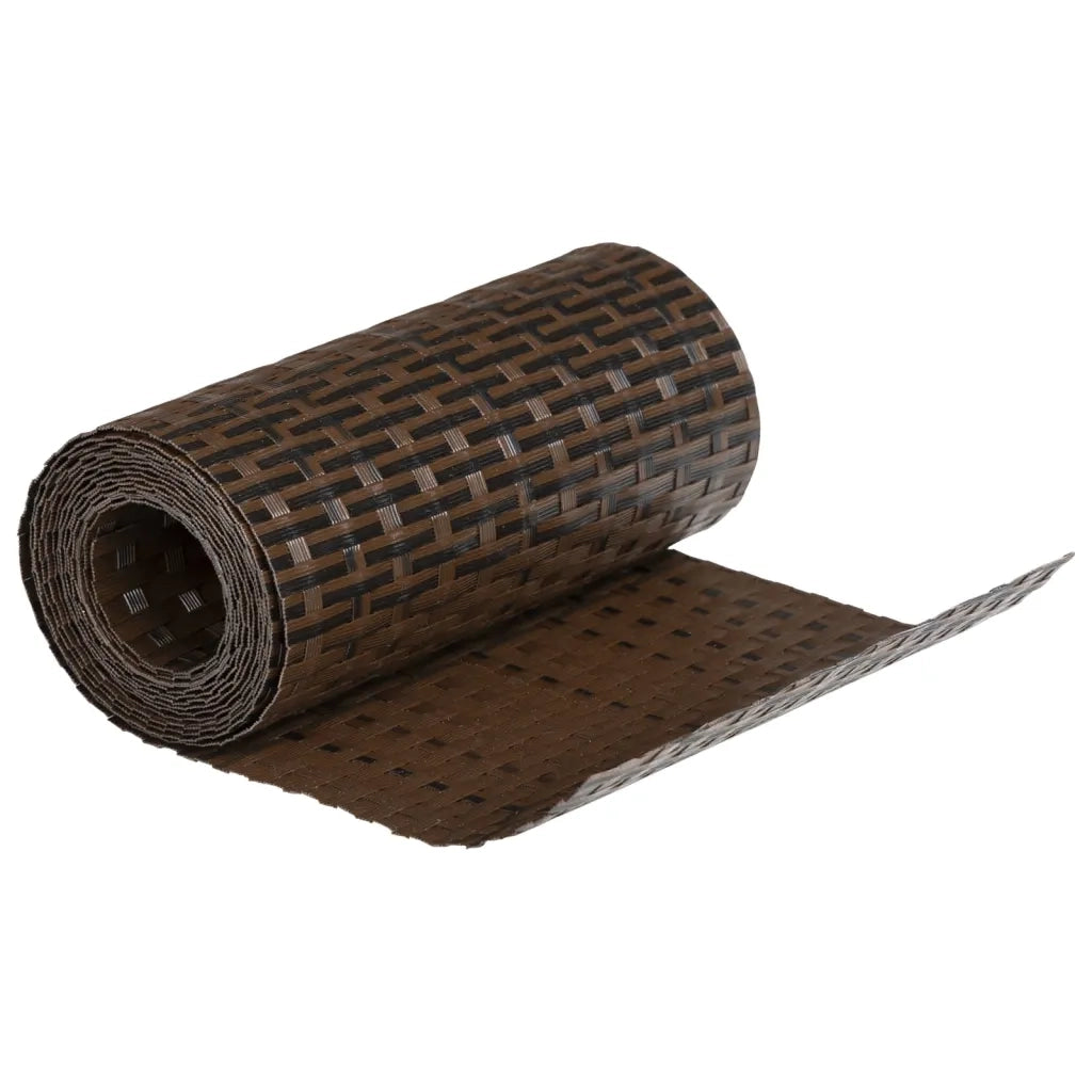 Schermi da Balcone 10 pz | Paravento Marrone e Nero 255x19 cm in Polyrattan