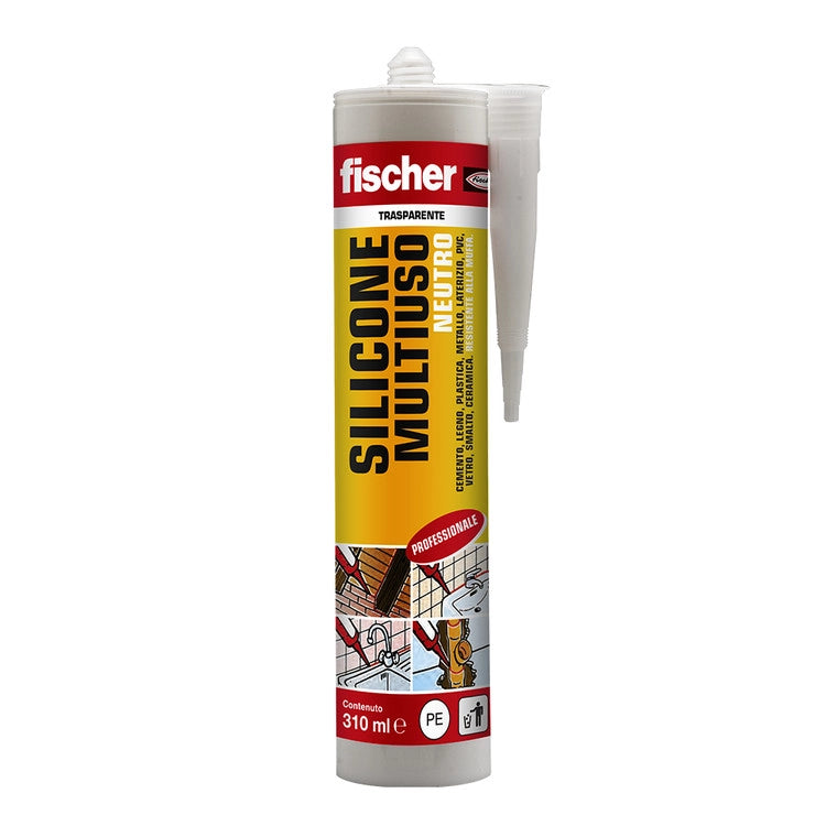 SILICONE MULTIUSO  SN  NEUTRO PROFESSIONALE- Trasparente ml. 310- FISCH- pezzi 1