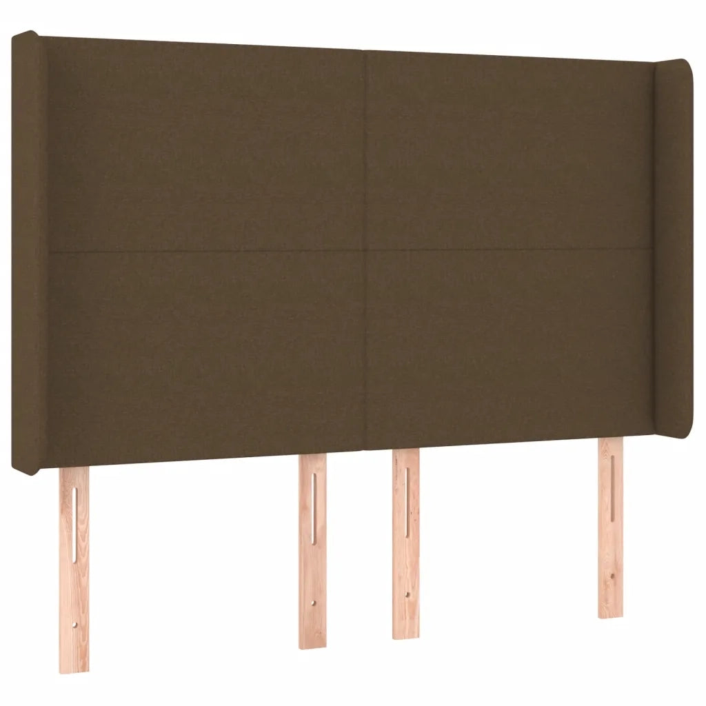 Testiera | Testata a LED MarroneScuro147x16x118/128cm inTessuto