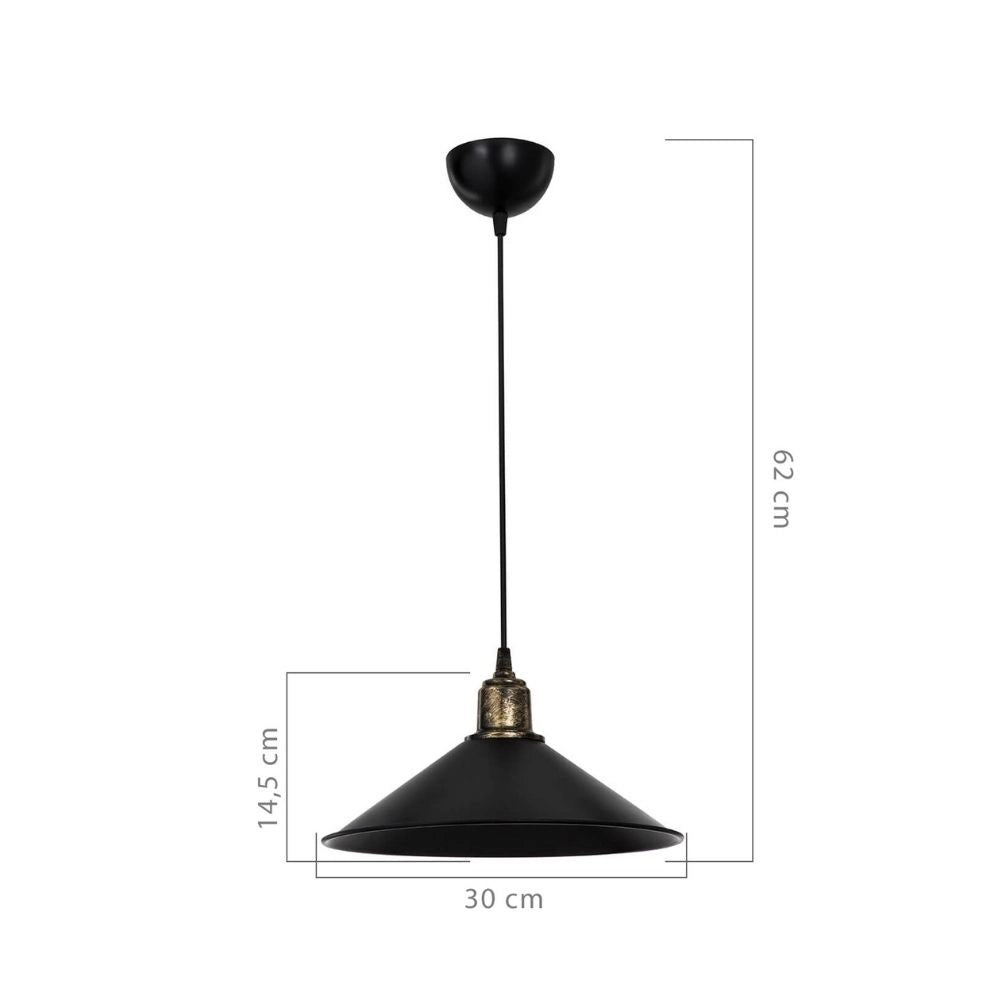 Lampada a sospensione Maya nera MDL4156 EFFEZ