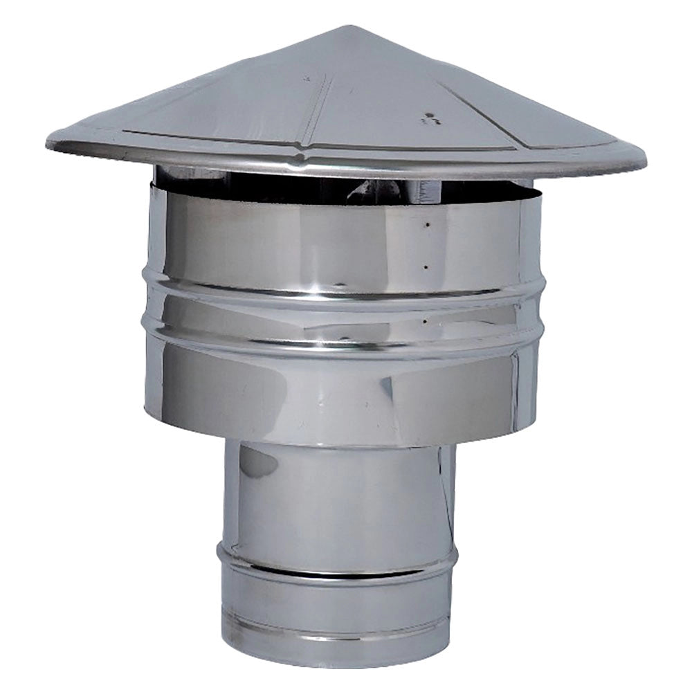 Fumaiolo a Cappello Antipioggia Ø Kasart in Acciaio Inox 25 cm