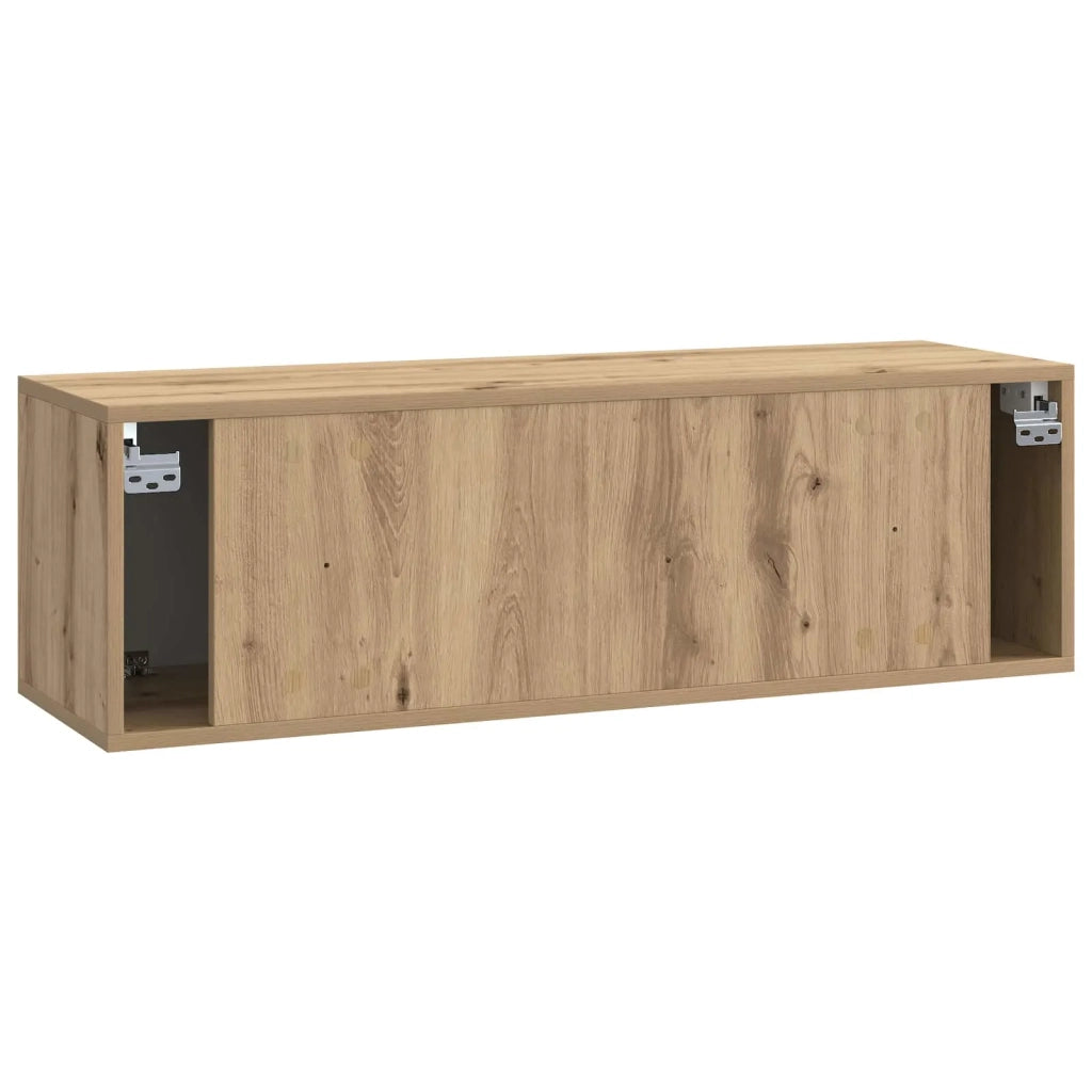 Mobile Porta TV da Muro-Credenza per TV sospesa Rovere Artigianale 98 x 31 x 30 cm 365503