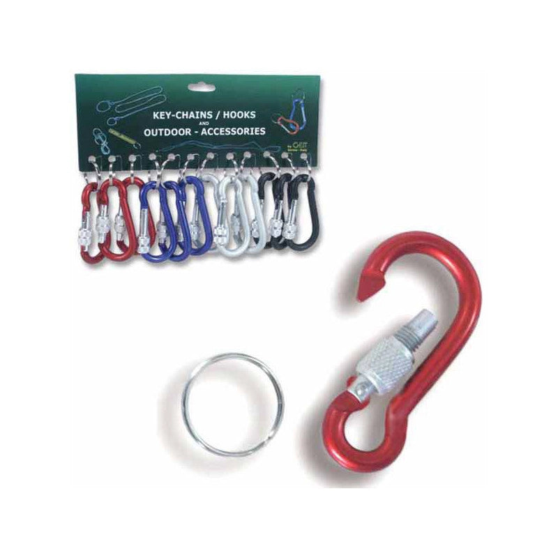 Portachiavi Anello Moschettone Lock 6 Pz 12 Geit