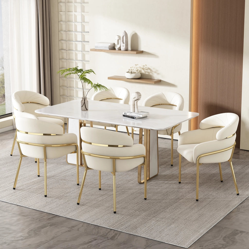 Sedia da Pranzo in Velluto con Gambe in Metallo ¨C MINIMAL ¨C Beige