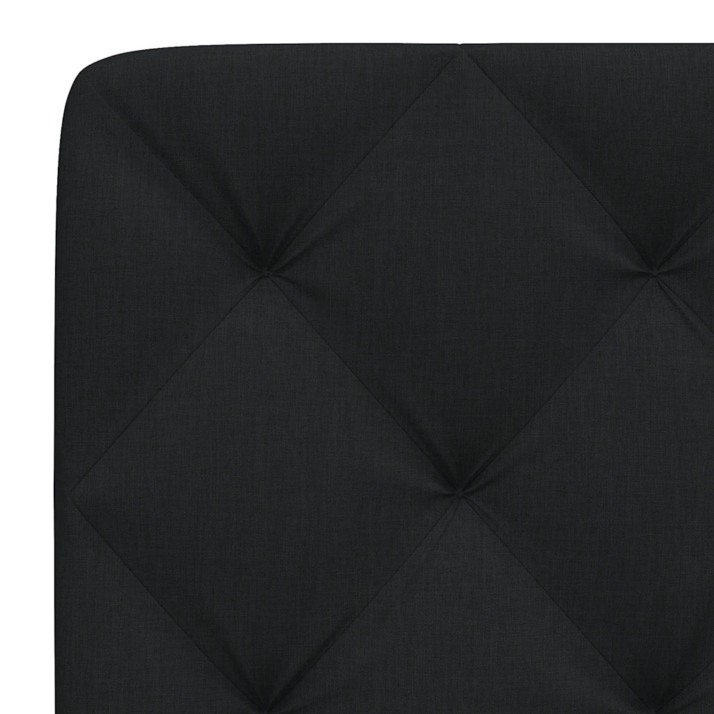 Coussin de tête de lit noir 160 cm tissu