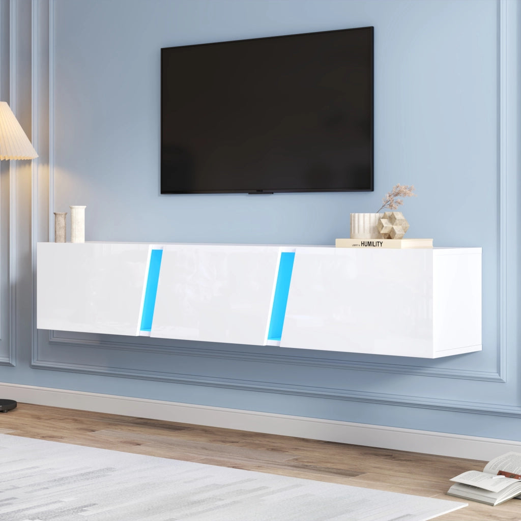 Mobile porta TV sospeso bianco 180 cm