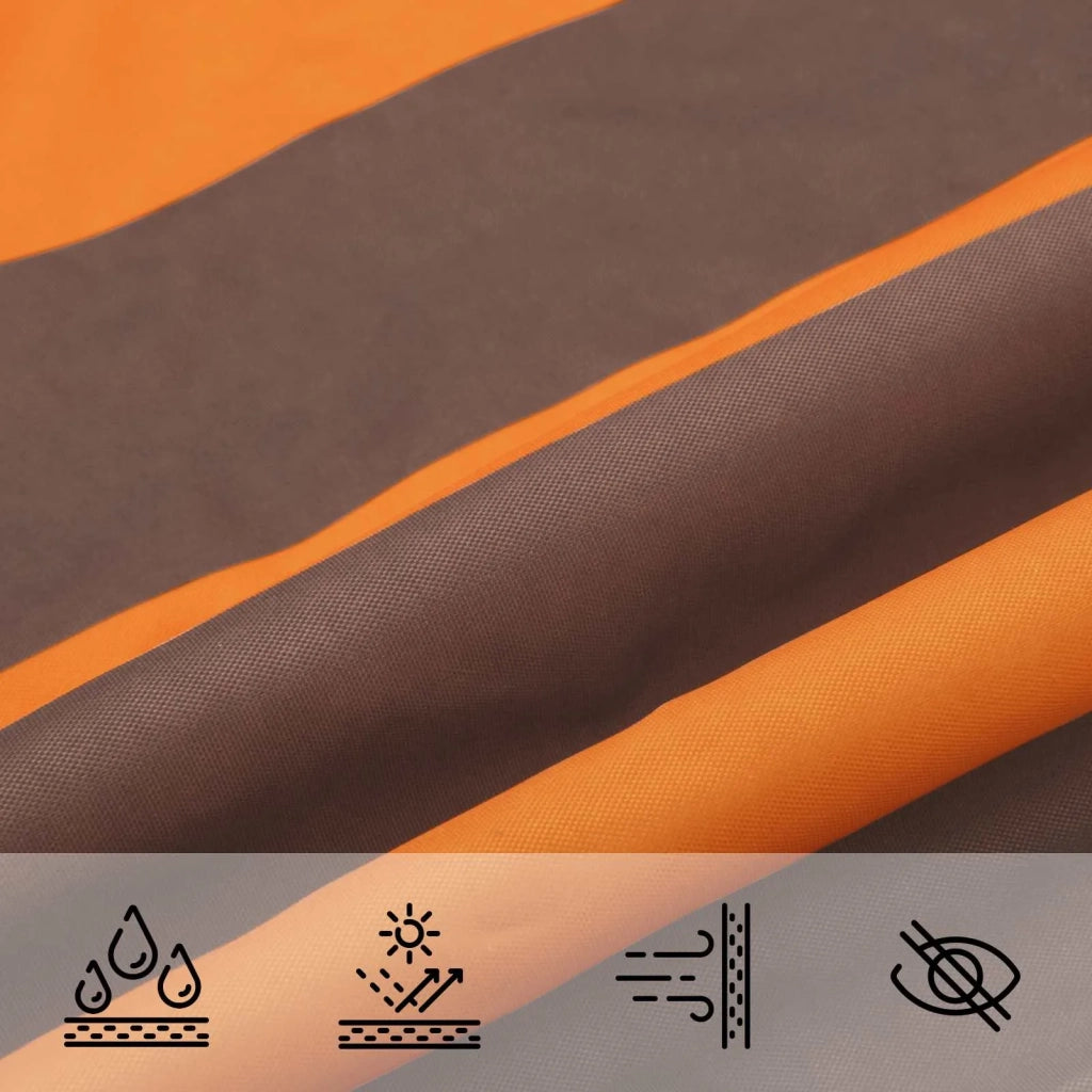 Vela Parasole | Telo Ombra | Vela da ombra solare Arancione e Marrone 5 x 2,5 m