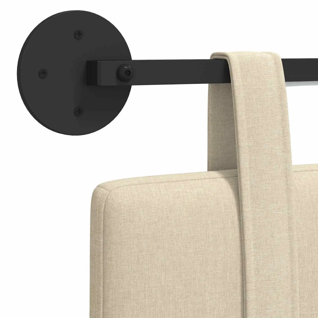 Testiera | Testata sospesa Con luce LED Crema Tessuto