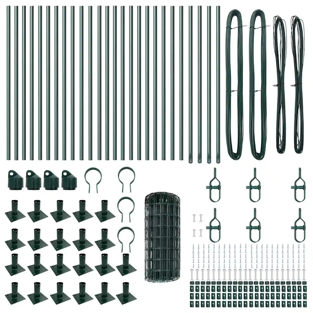 Recinzione con Posto Verde 0,6 x 50 m Acciaio e PVC 3350890