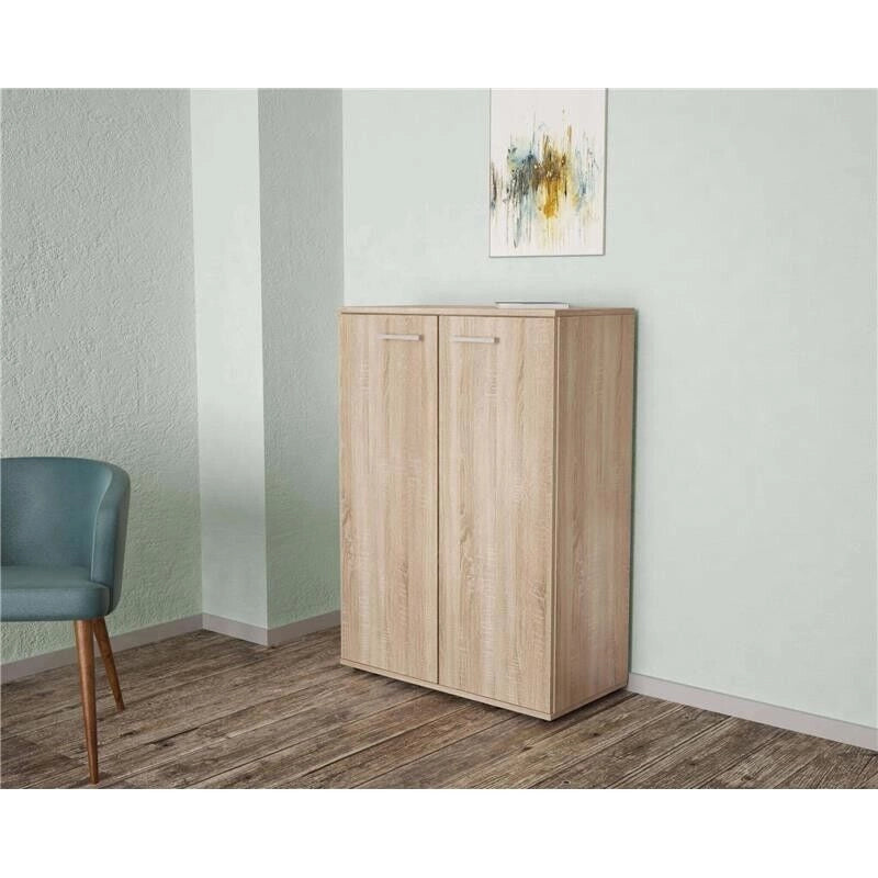 MOBILETTO RIVER CON 2 ANTE 68 X 34 X H93,5 CM IN COLORE QUERCIA CHIARO