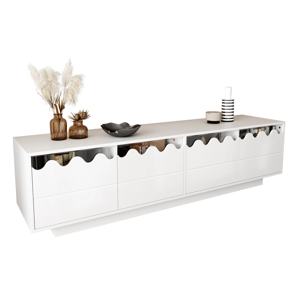 Mobile porta TV bianco 170 cm con 4 ante