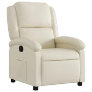 Poltrona | Sedia Relax Reclinabile Crema in Similpelle