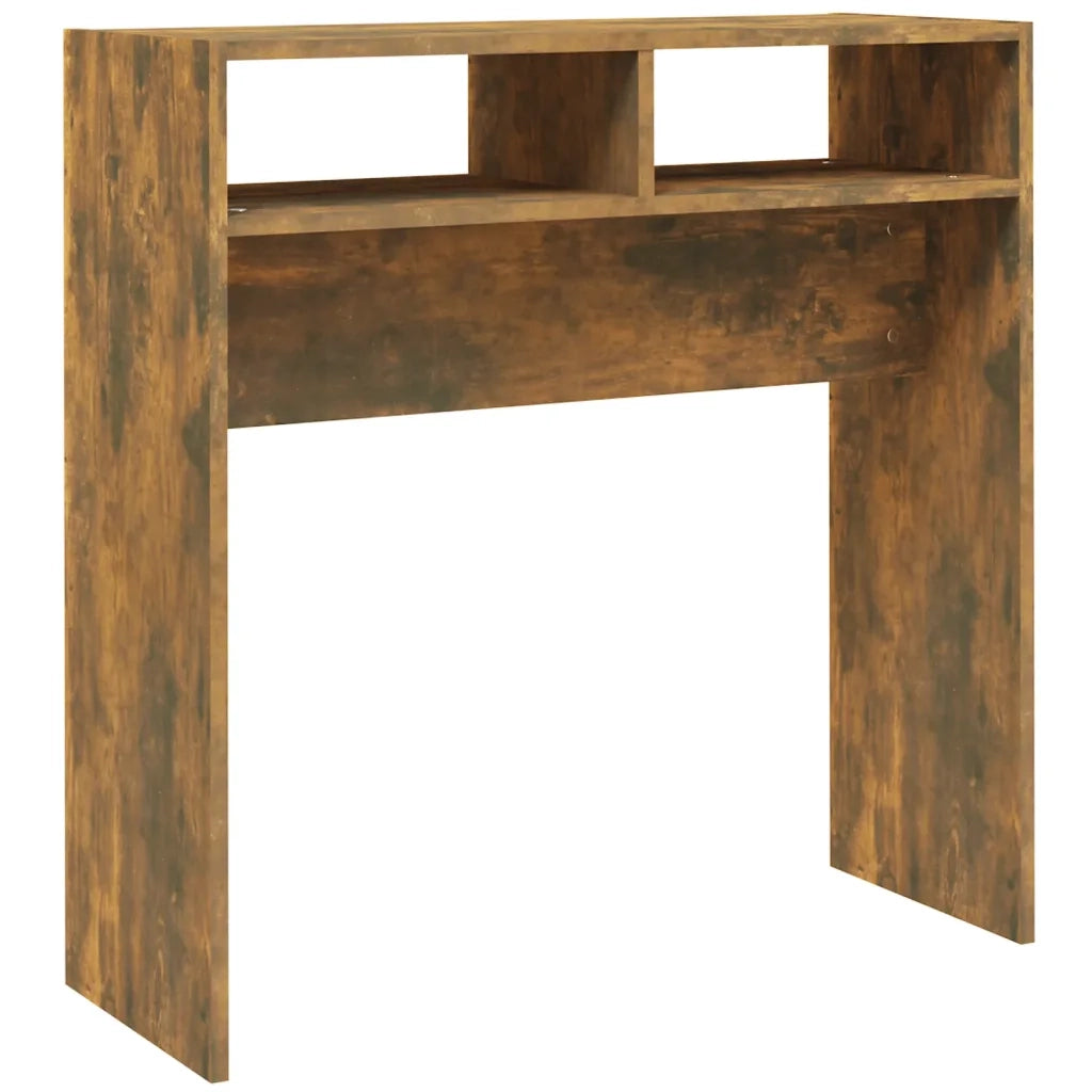 Tavolino Consolle | Tavolo d'Ingresso Rovere Fumo 78x30x80 cm in Legno Multistrato
