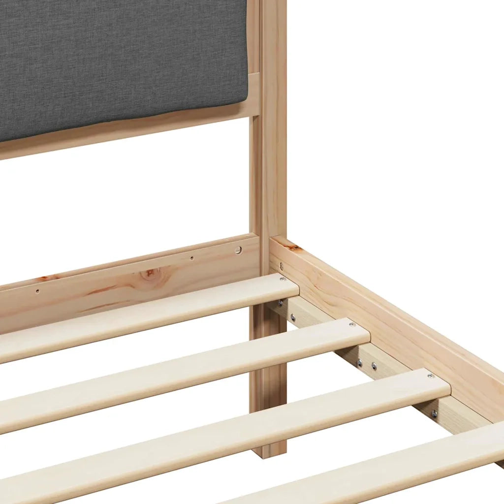 Letto matrimoniale | Letto per adulti | Struttura del letto Grigio scuro 120 x 190 cm Tessuto