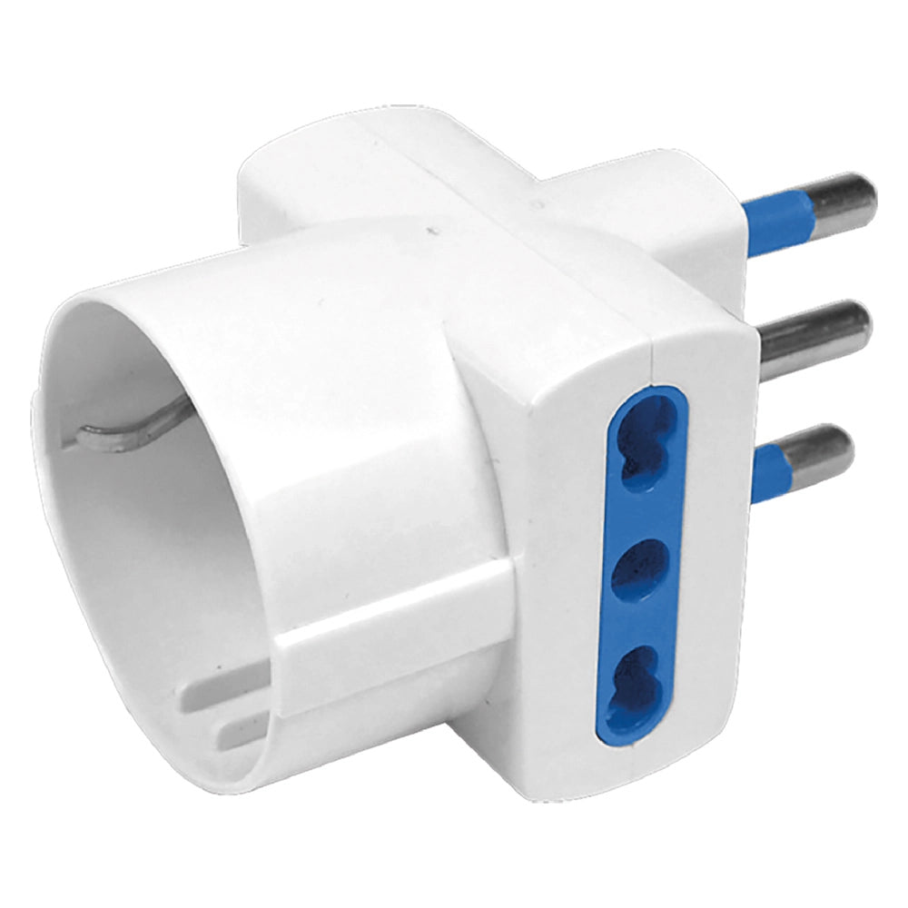 Adattatore Triplo Art Ce38b Spina 2p + T 16a (scatola Appendibile)