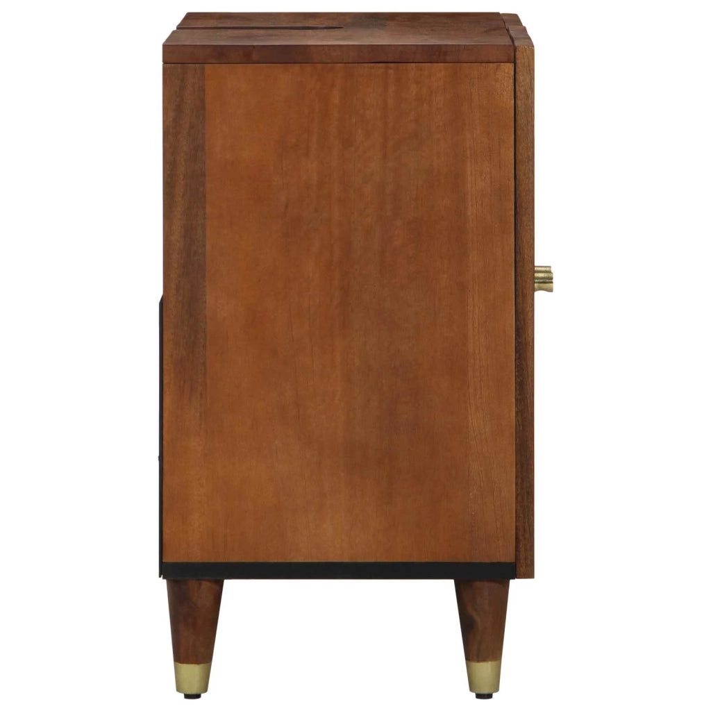 Mobile da Bagno | Armadio sottolavello con porta Marrone miele 62 x 33 x 58 cm