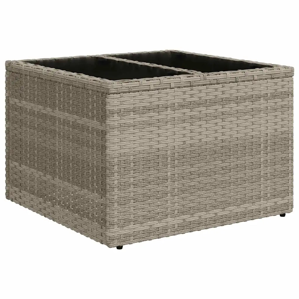 Set Divano da Giardino 10 pcs Grigio chiaro polyrattan