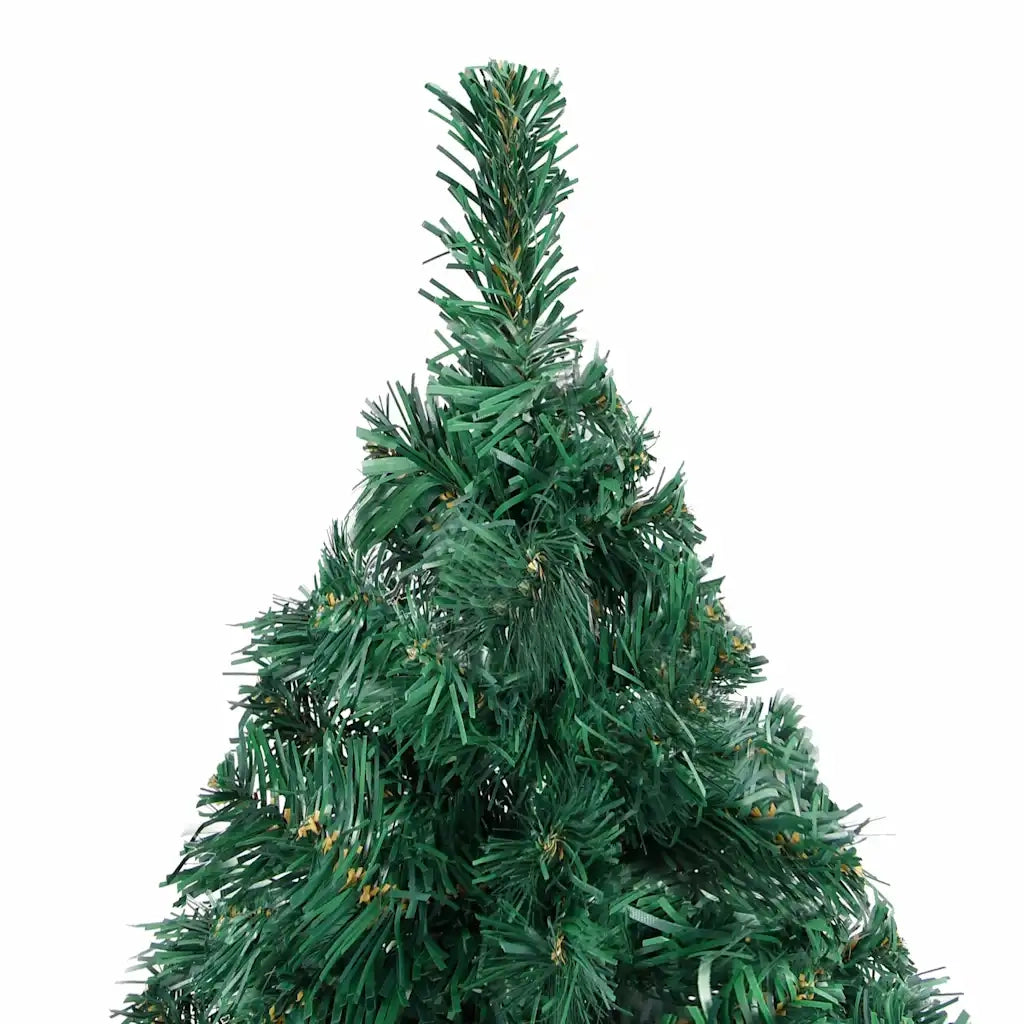 Albero di Natale Preilluminato con Palline Verde 240 cm PVC 3077624