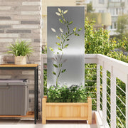 Schermo per privacy in giardino Floreale Argento 50 x 140 cm 876327
