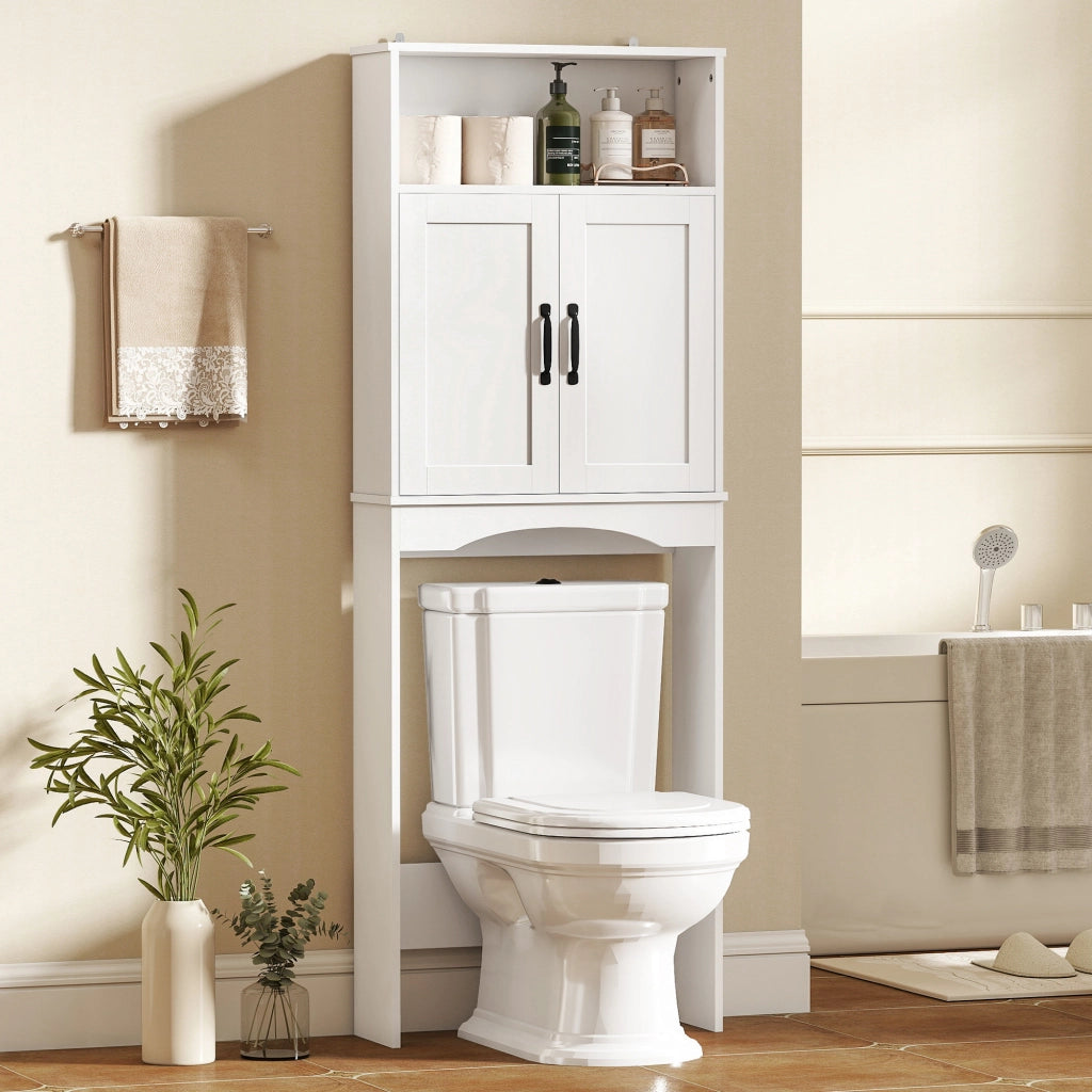Armadio da Bagno con Ante ¨C Minimal ¨C Bianco 64x21x173,5 cm