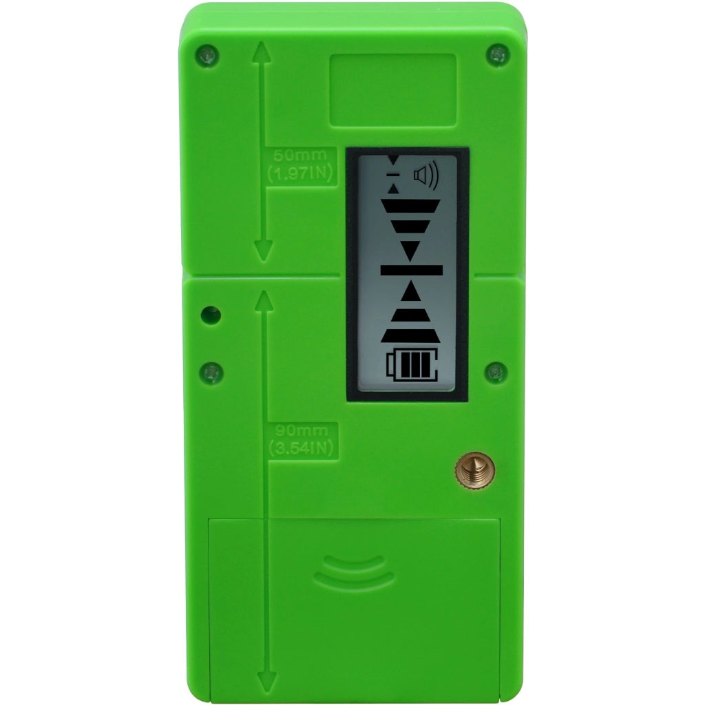 Ricevitore Laser per Livella YAM0186 Campo 60m Raggio Verde Rosso con Morsetto Doppio Display LCD Segnale Acustico Regolabile per Bricolage Fai da Te