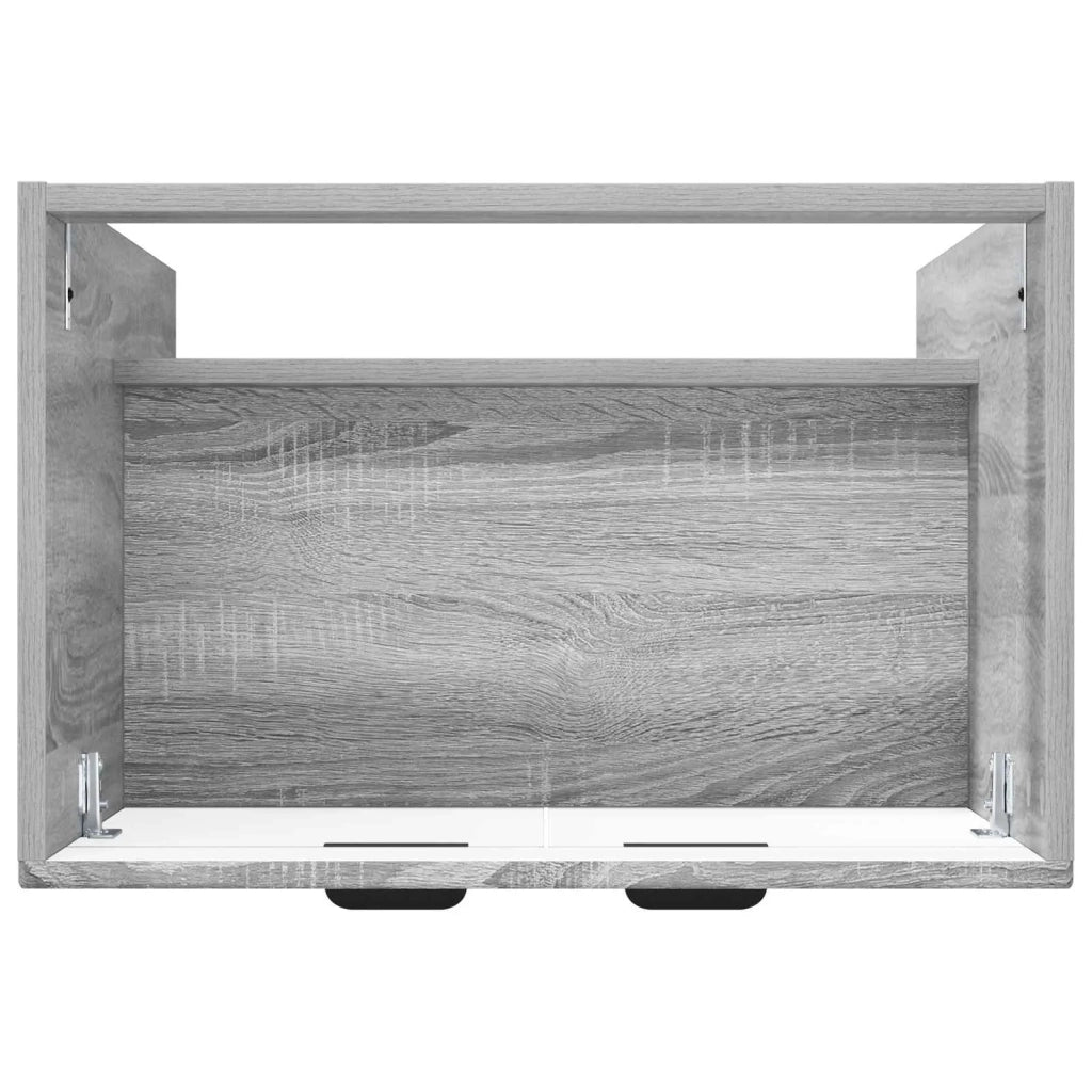 Armoire sous évier de salle de bain Sonoma gris