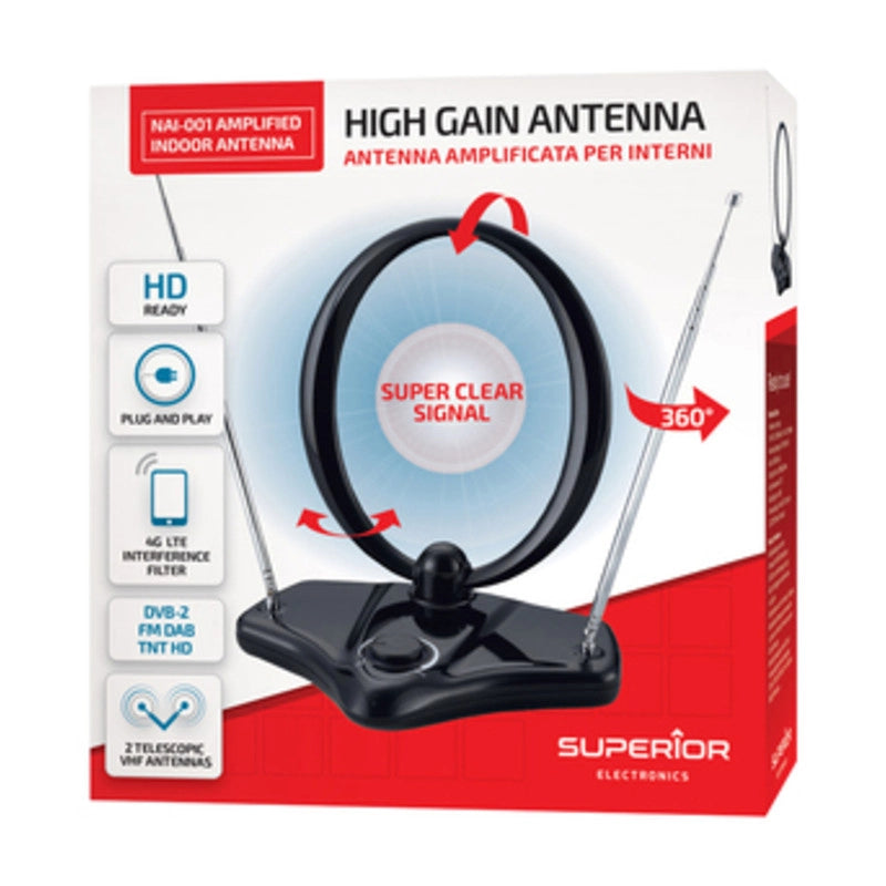ANTENNA AMPLIFICATA DVB-2 P/INTERNI