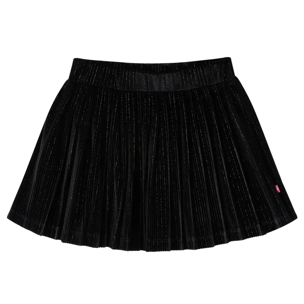 Gonna Plissettata da Bambina con Lurex Nero 104 14873