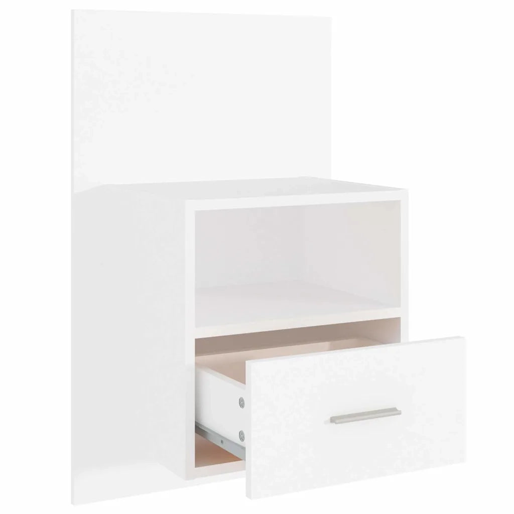 Comodini a Parete 2 pz Bianchi 811008