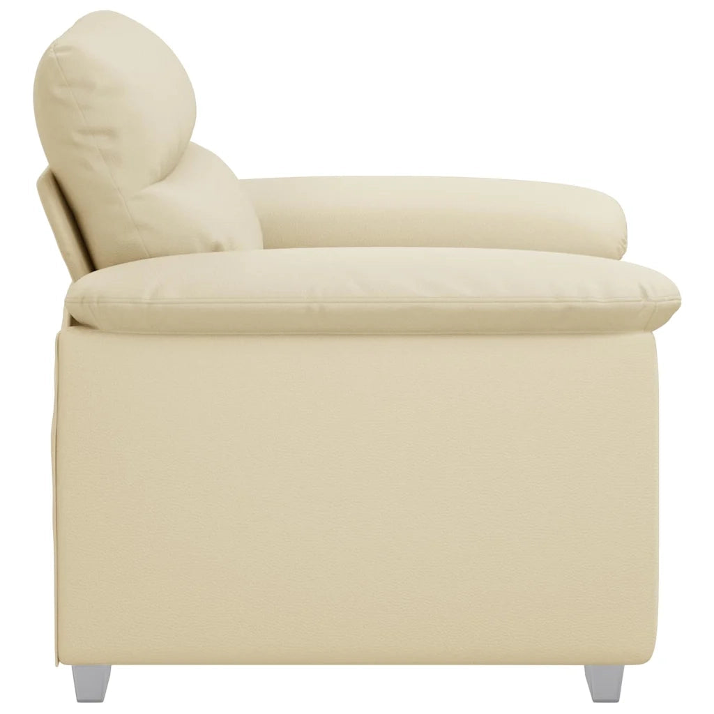 Poltrona Crema 100x81x84 cm in Similpelle 4105327