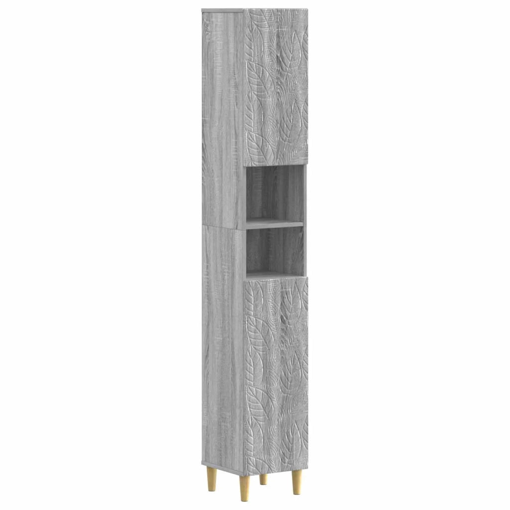 Set di Mobili da Bagno da 4 Pezzi DELFT Sonoma grigio 3417951